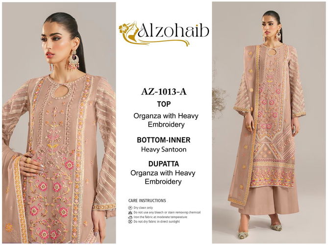 AZ 1013 A To D Embroidery Organza Pakistani Suits Wholesale Shop In Surat